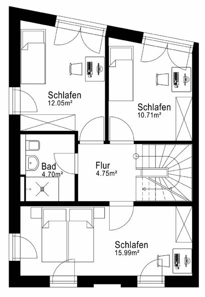 Grundriss Haus 1