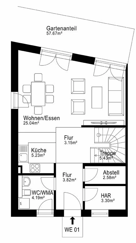 Grundriss Haus 1