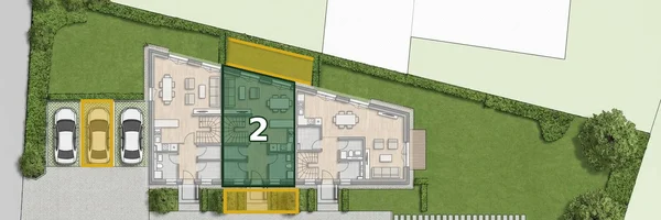 Lage von Haus 2 in der Häuserzeile