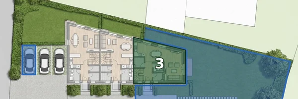 Lage von Haus 3 in der Häuserzeile